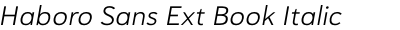 Haboro Sans Ext Book Italic